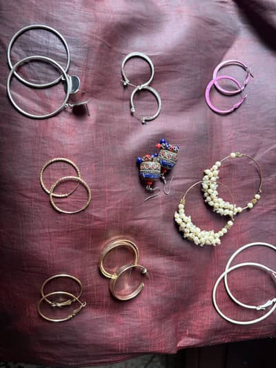 Earrings hoops and studs for sale. Used earrings
