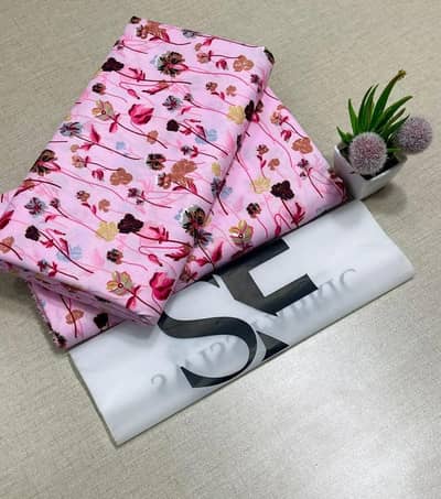 2 PCs Woman's Unstitched Printed Suits | NEW