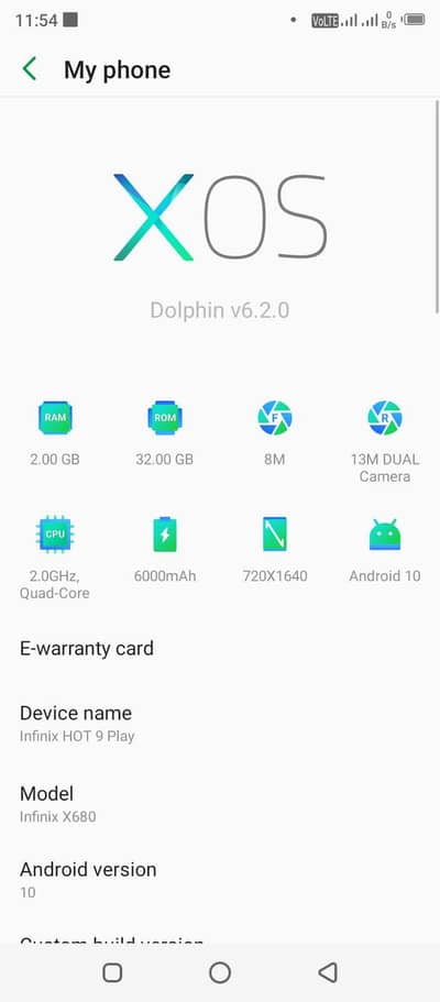Infinix hot 9 play with box