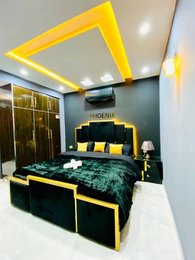 1 Bedroom VIP Full furnish flat per day available in Bahria town Lahore 0300 4561276