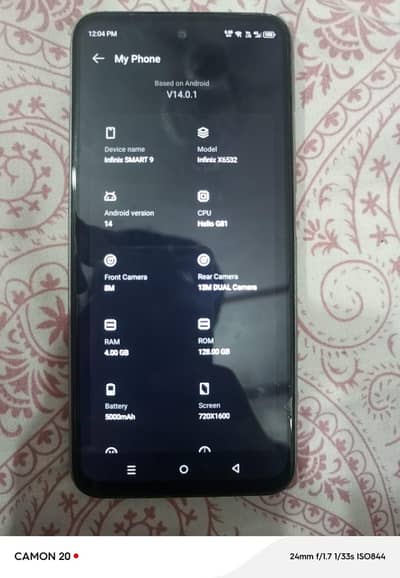 infinix smart 9 4/128 full box 13warranty avlible