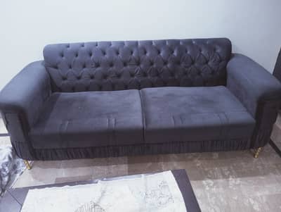 5 Seater Sofa Set – Comfortable Living Room Sofa  Good Condition Sofas