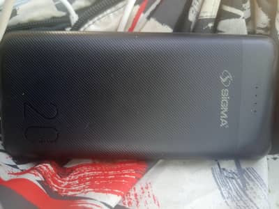 sigma power bank 20000MAH RS 25000 (RS 40000 PURCHASED PRICE)