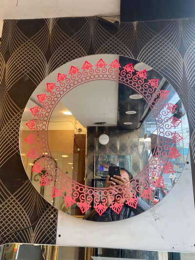 Mirror Tempered Glass Etched Engraved Glass Tinted Glass fancy mirror