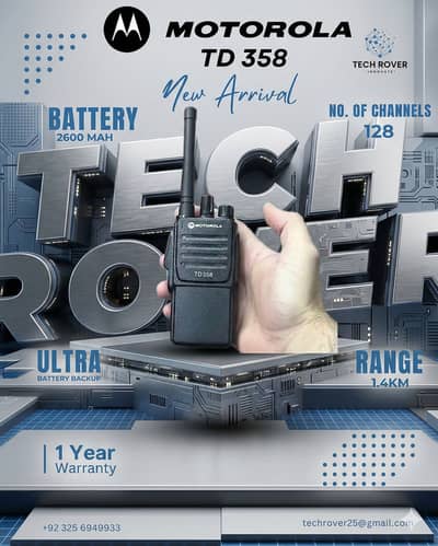 Walkie Talkie | Motorola TD 358 | Wireless | Two Way Radio | wireless