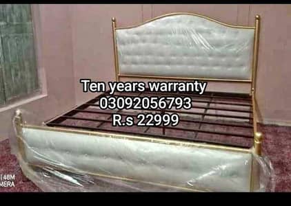 Iron Dubble Bed|iron bed set|iron furniture|steel bed|03092056793
