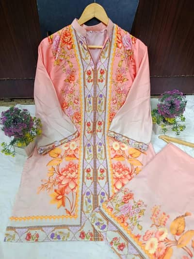 New Arrival: Swiss Lawn Printed 2-Piece Suit (Standard Size)