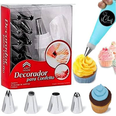 15 Pcs Stainless Steel Cake Decorating Nozzle Set