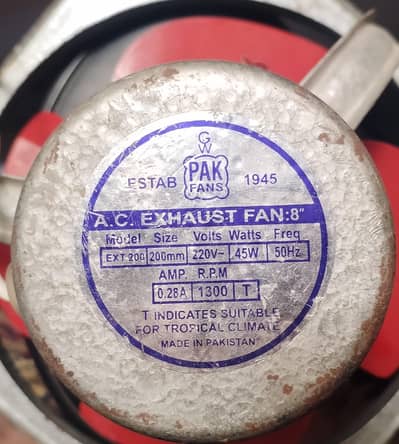 Pak Exaust Fan 8 inch