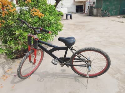 two cycle one red and one black