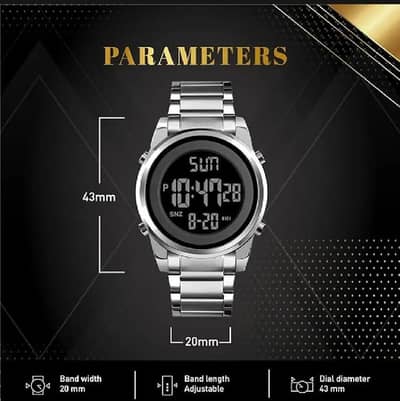 Luxury Men's Business Quartz Watch Top Stainless Steel Strap Calendar