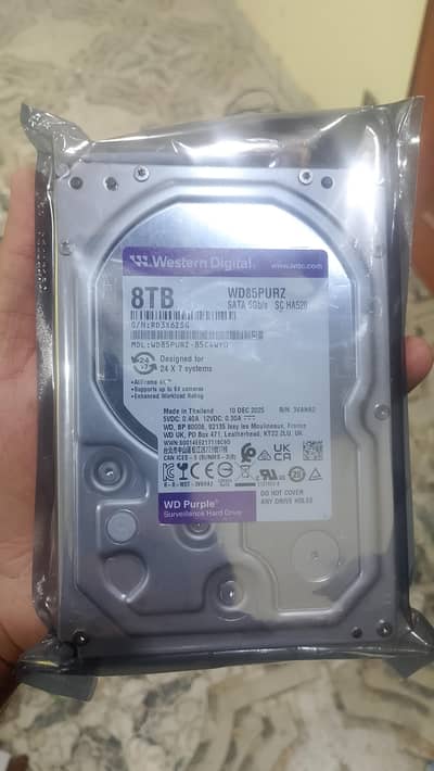 8TB surveillance WD purple (0309/9338827)