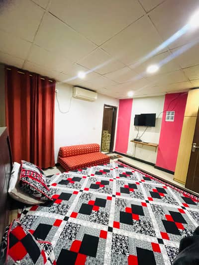 1bedroom fully furnished apartment available for rent in bahria town phase 4 Civic centre family building well maintained building