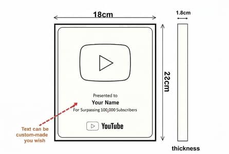 Customized YouTube Silver Play Button Eliteawards. pk