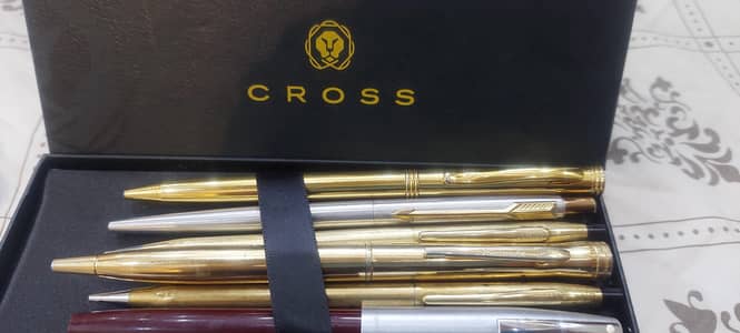original CROSS, Parker, fountain pens and ball points,  pencils, o