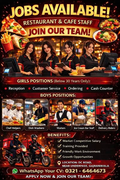 Jobs Available, HIRING Restaurant & Cafe Staff - 0/3/2/1/6/4/6/4/6/7/3