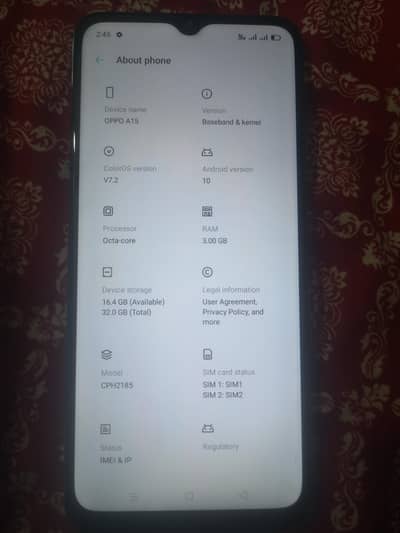 oppo A15 3gb 32gb