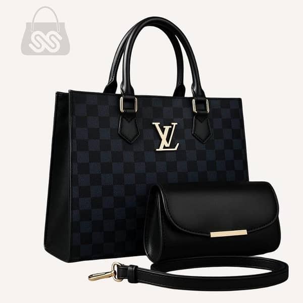 Vogue 2 Piece Handbag Set-Black – Stylish, Durable & Versatile | ShopSilently