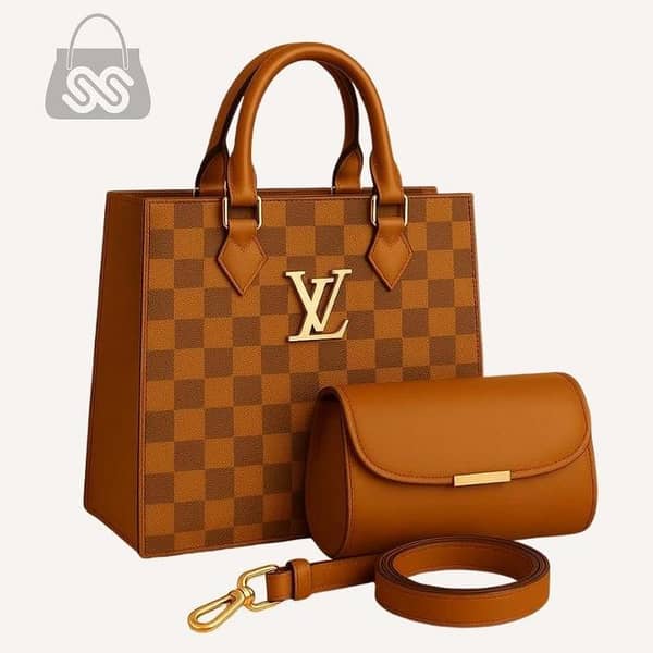 Vogue 2 Piece Handbag Set Brown – Stylish, Durable & Versatile | ShopSilently