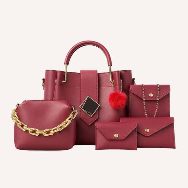 Paradise 5 Pcs Handbag Set – Stylish, Versatile & Durable