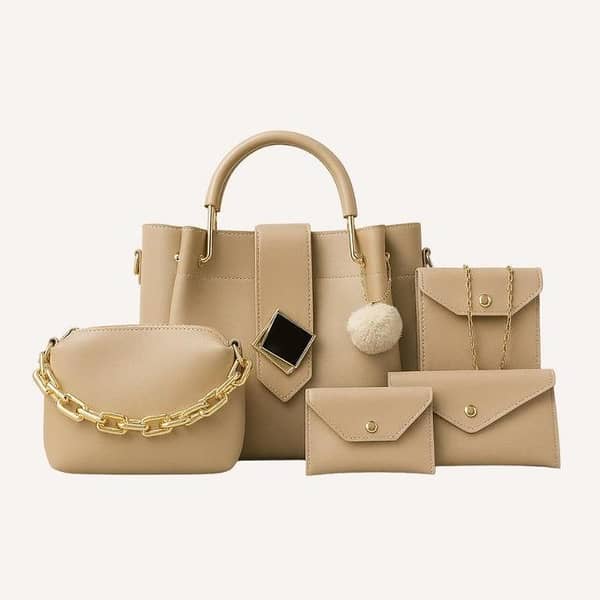 Paradise 5 Pcs Handbag Set – Stylish, Versatile & Durable