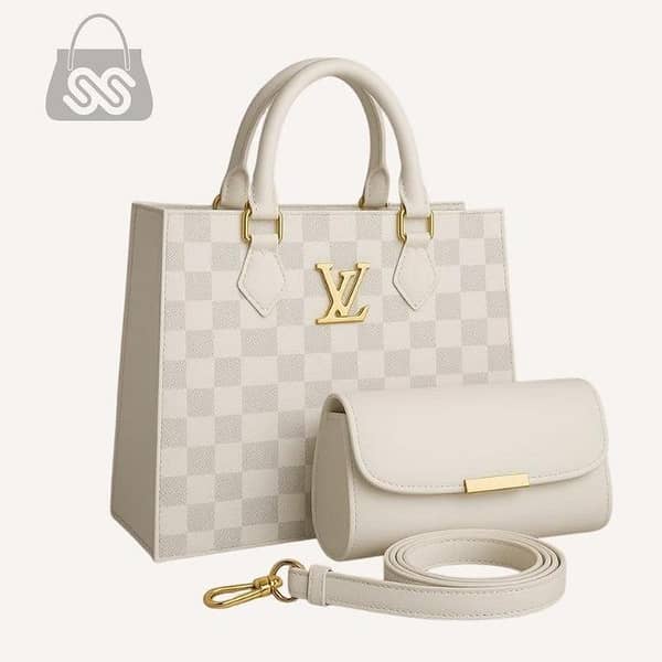 Vogue 2 Piece Handbag Set-White – Stylish, Durable & Versatile | ShopSilently