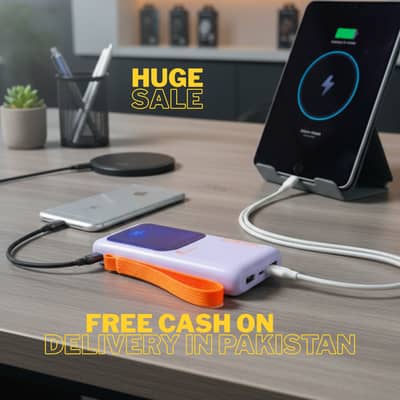 30000mAh 100W Super Fast Charging Power Bank –Original Lithium Battery