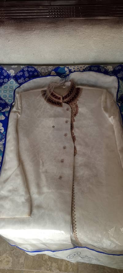 “Wedding Sherwani for Groom – Excellent Condition with Trouser