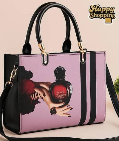 women's Canva printed shoulder bag