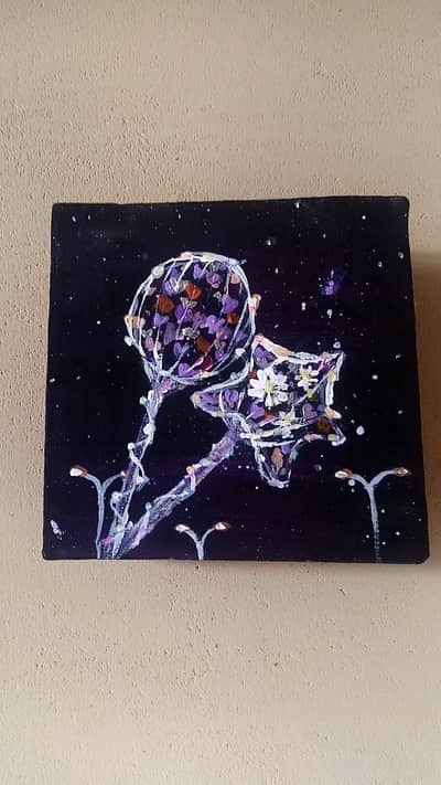 Whimsical Balloon Custom Art (4x4 inches).