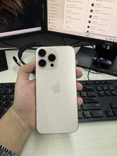 iPhone 16 Pro Max 256GB Desert Gold PTA Approved 10/10