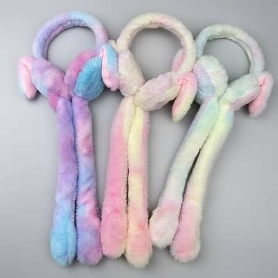 Moving Ear Plush Earmuffs for Kids & Girls