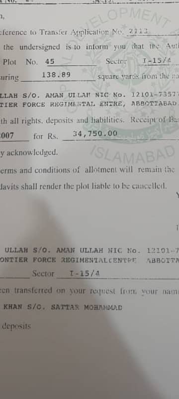 5.5marla beauitful i15/4 plot#45 street#22