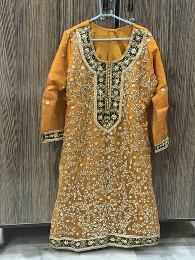 Mustard Gota kinari Suit