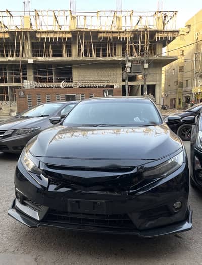 Honda Civic X Front Grill Batman Style Black Model 2016-2021