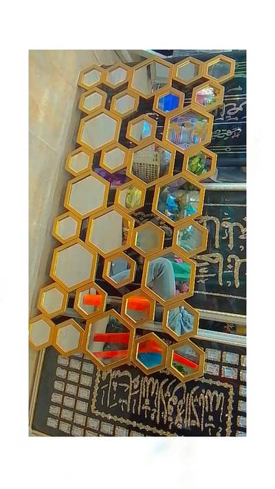 wall hanging mirror wooden design shape mirror 