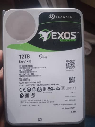Seagate Exos X16 12TB Enterprise Server Hard Drive