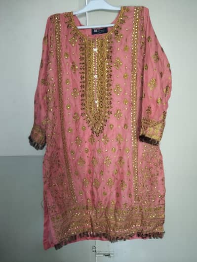T pink 3 pcs suit for Eid and wedding