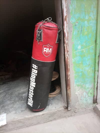 Boxing bag and gloves