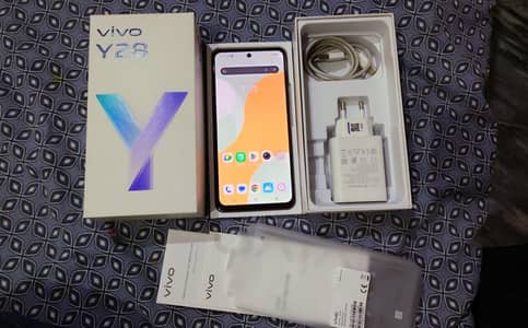 Vivo Y28 8/128 6000mah 100% ok phone complete box