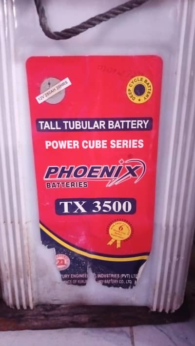 Phoenix TX 3500 Tall Tubular Battery 12V 280Ah – Good Condition