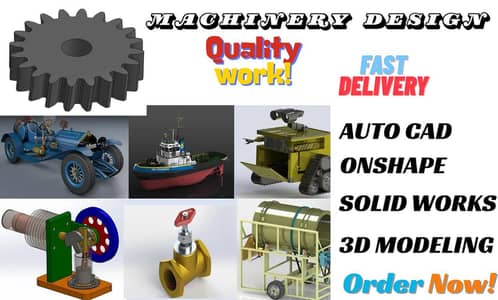 auto CAD , Onshape , Solid work , Modeling, Circuit design