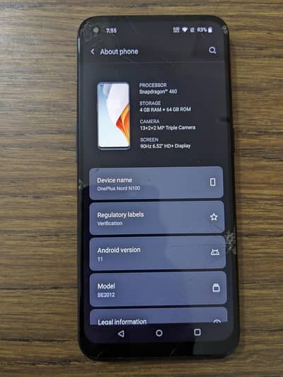 OnePlus Nord N100 4GB/64GB Non PTA (read details)