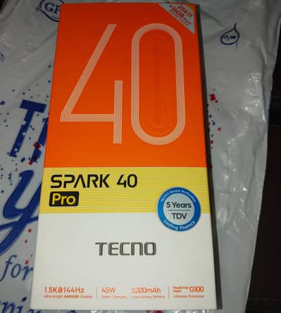 tecno spark 40 pro 8.258  only box open 5 date ko lea