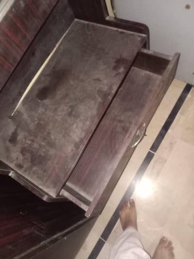 Wooden Wardrobe with Dressing Mirror – Good Condition