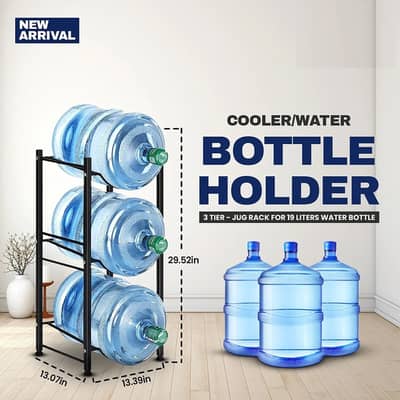 Heavy Duty Metal Water Bottle Rack | 3, 4 & 5 Layer Bottle Stand | 19L