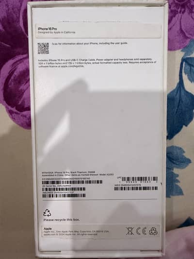 Iphone 16 Pro 256 Gb Dual PTA Approved