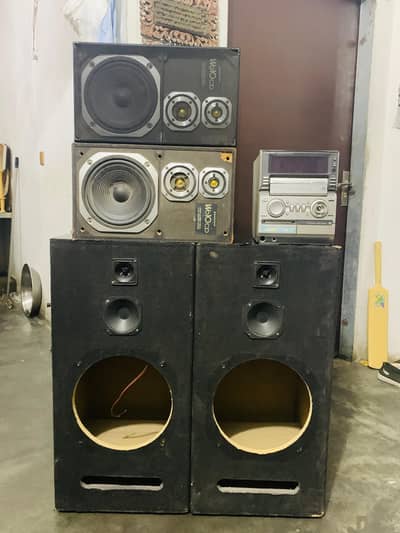 Tower Box Solid 12 inches 2 tweeter 2 mid rang speakers