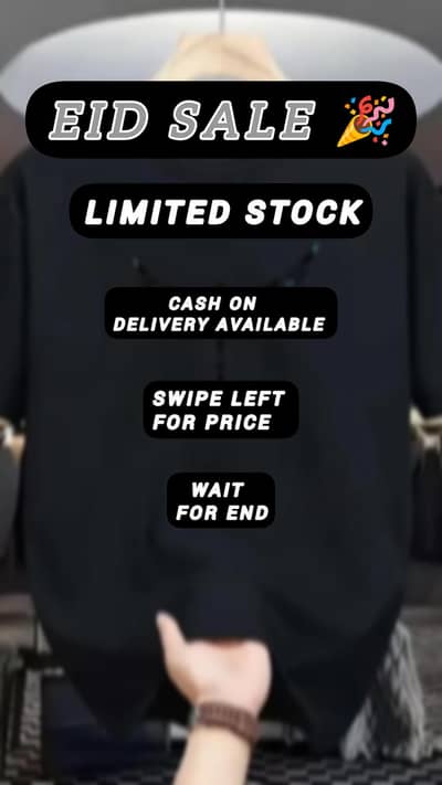 Men’s Black Dri-Fit Printed T-Shirt – Summer Collection  Eid sale