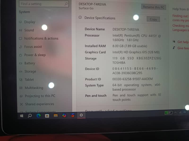 Microsoft surface go 7